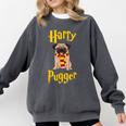 Lovely Harry Pugger Pug Comfort Colors Sweatshirt Pepper