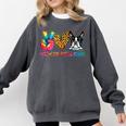 Peace Love Boston Terrier Tie Dye Dog Lover For Men Women Girls Kids Comfort Colors Sweatshirt Pepper