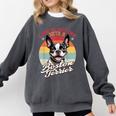 Retro Life Is Better With Boston Terrier Mom Dog Lover Comfort Colors Sweatshirt Pepper