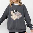 Sleepy Boston Terrier Pajama Men Women Kids Comfort Colors Sweatshirt Pepper