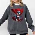 Super Power Superhero Boston Terrier Dog For Men Women Kids Comfort Colors Sweatshirt Pepper