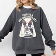 Today Is A Boston Terrier Day Cute Dog Lover Cartoon Comfort Colors Sweatshirt Pepper