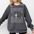 Ugly Xmas Sweater Style Boston Terrier Reindeer Christmas Comfort Colors Sweatshirt Pepper