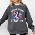 Watercolor Floral Boston Terrier Mama Dog Lover Mother's Day For Men Women Girls Kids Comfort Colors Sweatshirt Pepper