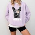 4th July Blue Heeler Dog Merica Patriotic USA Flag Cute Comfort Colors Sweatshirt Orchid