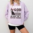 Boston Terrier American Gentleman Non-Sporting Dog Lover Comfort Colors Sweatshirt Orchid