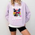 Boston Terrier Bostie Dog Breed Pet Bostie Mom Comfort Colors Sweatshirt Orchid