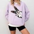 Boston Terrier Bostie Dog Kids Men Comfort Colors Sweatshirt Orchid
