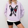 Boston Terrier Dog 4th July America USA Flag Men Women Kids Comfort Colors Sweatshirt Orchid