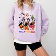 Boston Terrier Dog Christmas Happy Hallothankmas Halloween For Men Women Kids Comfort Colors Sweatshirt Orchid