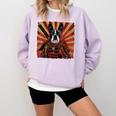 Boston Terrier Dog Japanese Art Samurai Ukiyo-e Comfort Colors Sweatshirt Orchid