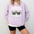 Boston Terrier Dog Official Sleep Pajamas Nightgown Comfort Colors Sweatshirt Orchid