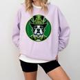 Boston Terrier Dog St Patricks Day Irish Pet Lover Men Women Kids Comfort Colors Sweatshirt Orchid