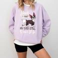 Boston Terrier Fart American Gentleman Non-Sporting Dog Comfort Colors Sweatshirt Orchid