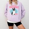 Boston Terrier Grandma Bostie Dog Owner Boston Terrier Men Women Comfort Colors Sweatshirt Orchid