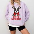 Boston Terrier Grandma Dog Lovers Puppy Bostie Owner Comfort Colors Sweatshirt Orchid
