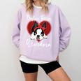 Boston Terrier Grandma Dog Owner Boston Terrier For Men Women Comfort Colors Sweatshirt Orchid