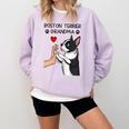 Boston Terrier Grandma Mother's Day Dog Mom Comfort Colors Sweatshirt Orchid