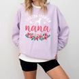 Boston Terrier Grandma Nana Dog Lover Christmas Comfort Colors Sweatshirt Orchid