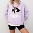 Boston Terrier Halloween Shirt Did Someone Say Treat Comfort Colors Sweatshirt Orchid