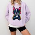Boston Terrier Lovers Gaming Headphones Boston Terrier Comfort Colors Sweatshirt Orchid