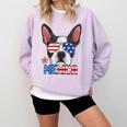 Boston Terrier Merica 4th Of July T Shirt Men Boys Dog Puppy Comfort Colors Sweatshirt Orchid