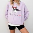 Boston Terrier Mom Bandana Boston Terrier Dog Comfort Colors Sweatshirt Orchid
