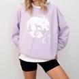 Boston Terrier And Moon Halloween Costume Dog Lover Comfort Colors Sweatshirt Orchid
