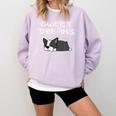 Boston Terrier Puppy Sweet Dreams Pajama For Bedtime Comfort Colors Sweatshirt Orchid