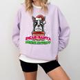 Boston Terrier Santa Claus Christmas Dog Comfort Colors Sweatshirt Orchid