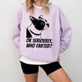 Boston Terrier Shirt Ok Seriously Who Farted Comfort Colors Sweatshirt Orchid