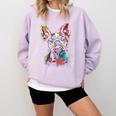 Boston Terrier Splash Comfort Colors Sweatshirt Orchid