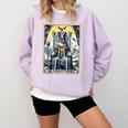 Boston Terrier Tarot Card Dog Comfort Colors Sweatshirt Orchid