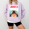 Boston Terriers Jowls Dog Mom Dog Dad Comfort Colors Sweatshirt Orchid