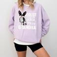 Coolest Boston Terrier Grandma Dog Comfort Colors Sweatshirt Orchid