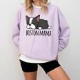 Cute Boston Terrier Boston Mama Comfort Colors Sweatshirt Orchid