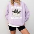Cute Boston Terrier Need More Sleep Pajamas Nightgown Comfort Colors Sweatshirt Orchid