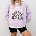 Cute Cartoon For Dog Owners Pet Team Boston Terrier Comfort Colors Sweatshirt Orchid