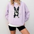 Dog Boston Terrier For Men Women Comfort Colors Sweatshirt Orchid