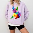 Dog Lover Boston Terrier Dog Colorful Boston Terrier Men Women Kids Comfort Colors Sweatshirt Orchid