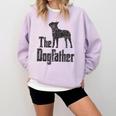 The Dogfather Boston Terrier Dog Funny Dog Gift T-Shirt For Men Women Girls Kids Comfort Colors Sweatshirt Orchid