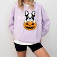 The Halloween Boston Terrier Comfort Colors Sweatshirt Orchid
