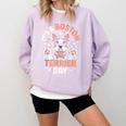 It’s A Boston Terrier Day Pet Cute Dog Lover Cartoon Comfort Colors Sweatshirt Orchid