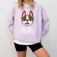 Just a Girl Who Loves Boston Terriers Comfort Colors Sweatshirt Orchid