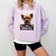 Personal Stalker I'Ll Follow You Wherever You Go Yorkie Comfort Colors Sweatshirt Orchid