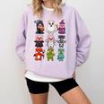 Pig Spooky Ghost Witch Boo-Jee Horror Pumpkin Pig Halloween Comfort Colors Sweatshirt Orchid