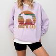 Retro Boston Terrier Dad Dog Owner Pet Bostie Father Comfort Colors Sweatshirt Orchid