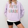Retro Fifth Grade Dream Team Groovy Teacher Back To School Men Women Girls Kids Comfort Colors Sweatshirt Orchid