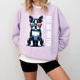 USA Flag Boston Terrier Best Dog Mom Ever 2025 Comfort Colors Sweatshirt Orchid