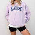 Varsity Grey Nantucket Comfort Colors Sweatshirt Orchid